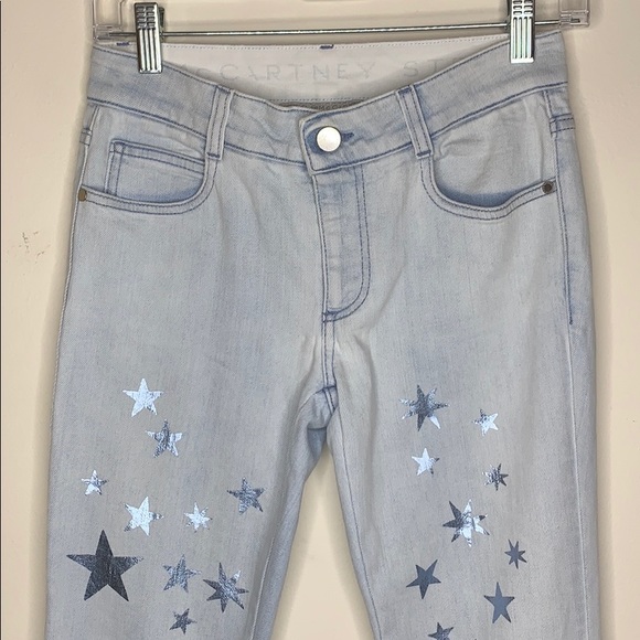 Stella McCartney Shimmer Star Printed Jeans Authentic & Adorable - Picture 5 of 8
